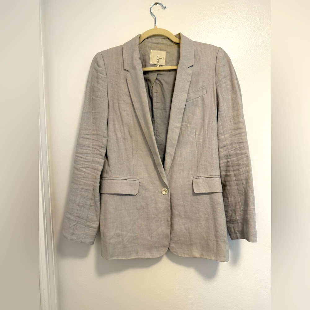 Joie linen light grey blazer small